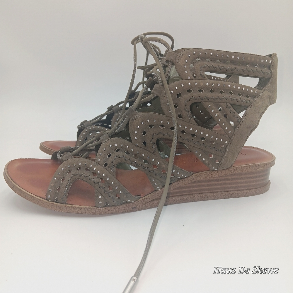 1.State Olive Green Smaygan Gladiator Sandals